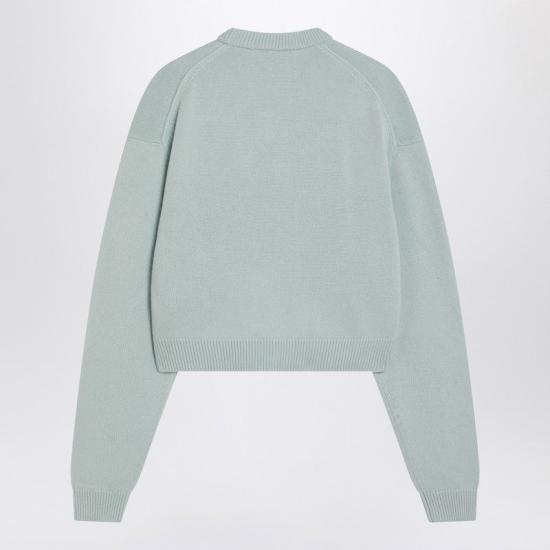 25FW 아크네 스튜디오 울 브이넥 스웨터 A60625CO BI8 GREEN - ACNE STUDIOS