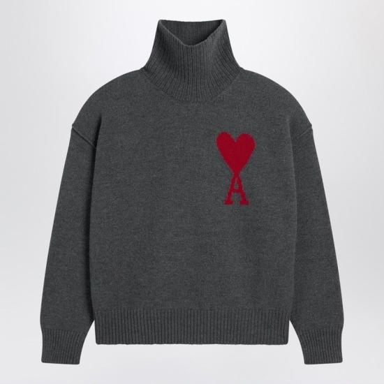 25FW 아미 ADC 터틀넥 스웨터 UKS839U018 084 BLUE