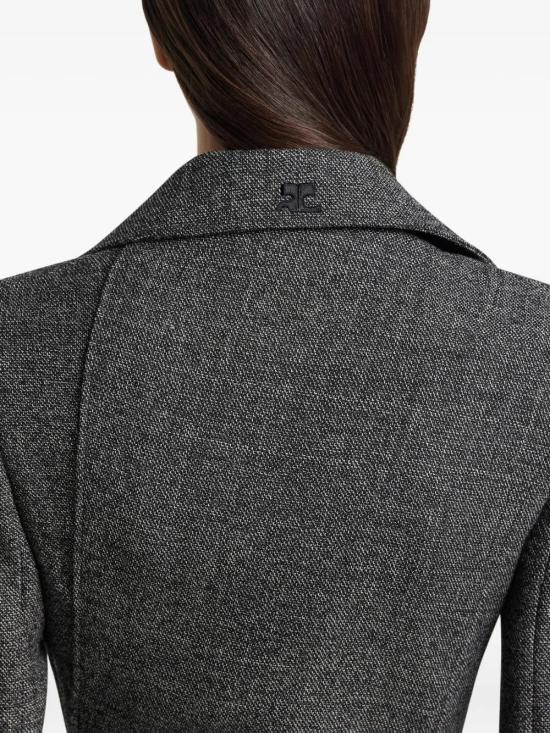 25FW 쿠레쥬 코트 425CMA251WO0150 9901 BLACK HERITAGE WHITE - COURREGES