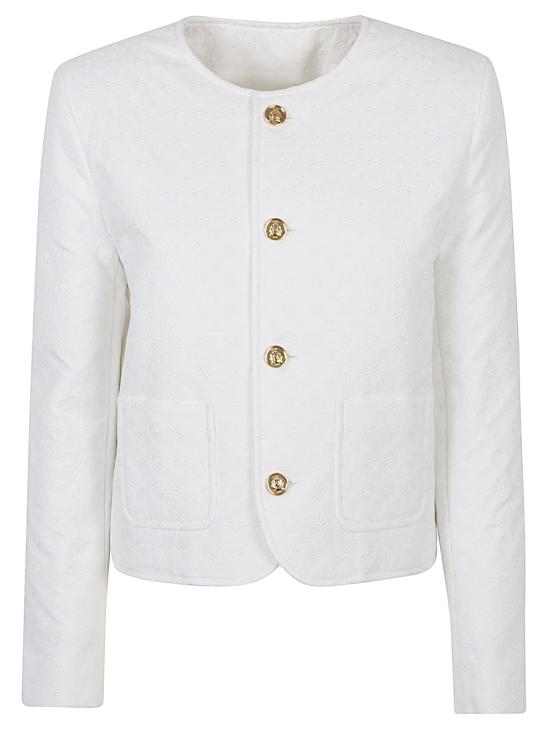 25SS 셀린느 첼시 자켓 퀼티드 RV080 0536CAY4 White