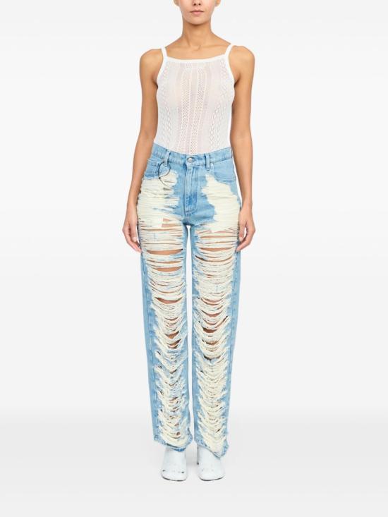 25SS MM6 메종마르지엘라 데님 팬츠 S62LB0199 M30018962 Clear Blue - MM6 MAISON MARGIELA