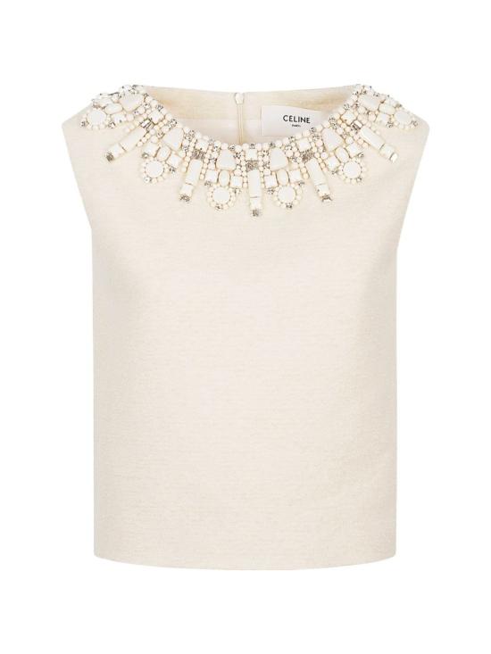 25SS 셀린느 민소매 티셔츠 RX033 333J01VA Beige - CELINE