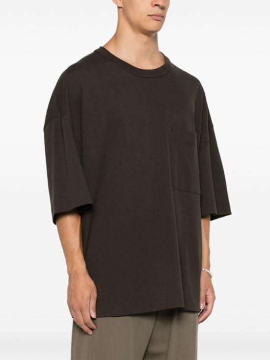 24FW 르메르 반팔 티셔츠 TO1290 LJ1022495 Brown - LEMAIRE