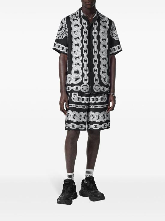 25SS 베르사체 숏팬츠 1002476 1A133975B950 Black - VERSACE