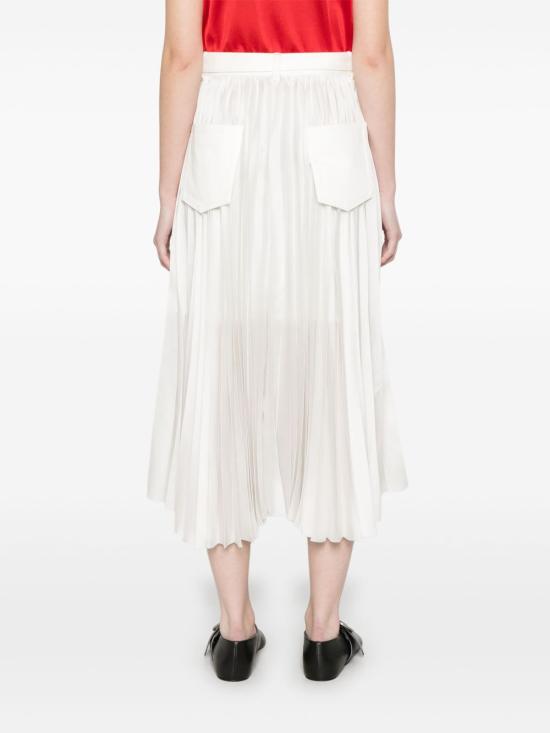 25SS 사카이 미디 스커트 25 07829 151 White - SACAI