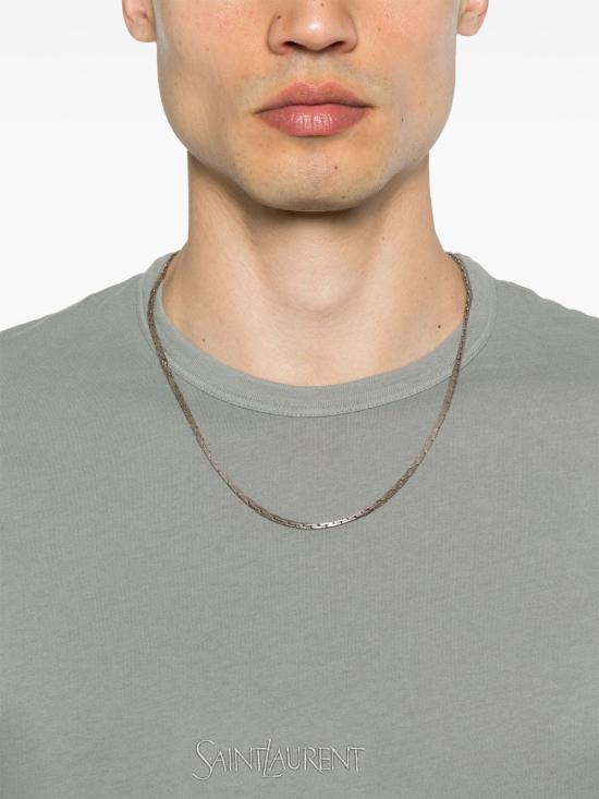 25SS 생로랑 반팔 티셔츠 818535 YBHD21467 Grey - SAINT LAURENT