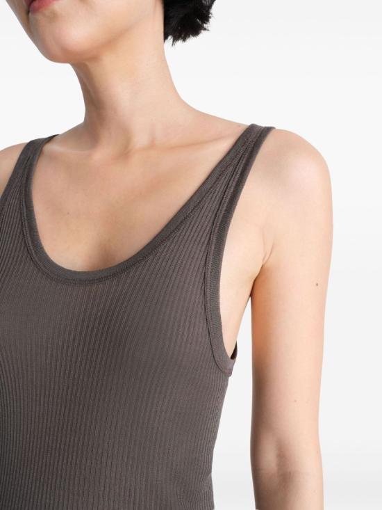 25SS 르메르 민소매 티셔츠 TO1367 LK1017449 Brown - LEMAIRE