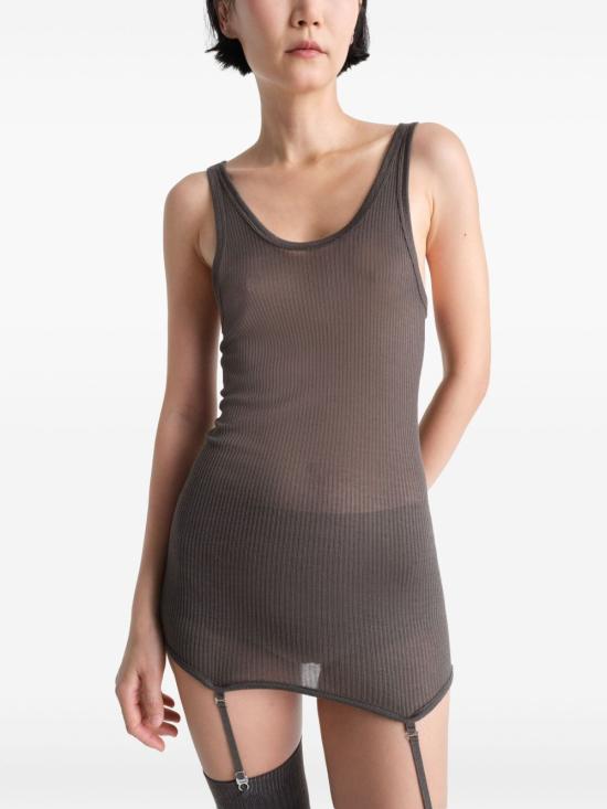 25SS 르메르 민소매 티셔츠 TO1367 LK1017449 Brown - LEMAIRE