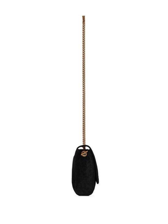 25SS 생로랑 케이트 미디움 리버시블 체인 백 스웨이드 앤 스무스 레더 553804 0UD7W1000 Black - SAINT LAURENT