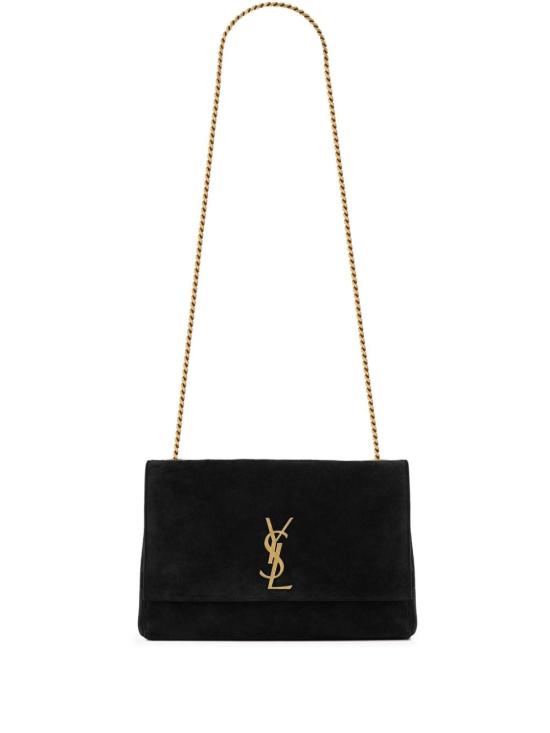 25SS 생로랑 케이트 미디움 리버시블 체인 백 스웨이드 앤 스무스 레더 553804 0UD7W1000 Black