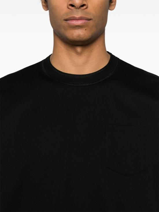 25SS 사카이 반팔 티셔츠 25 03644M 001 Black - SACAI