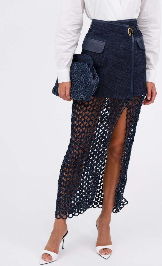  논살란트 레이블 데님 스커트 넌샬런트 라벨 브리아 스커트 데님 - NONCHALANT LABEL