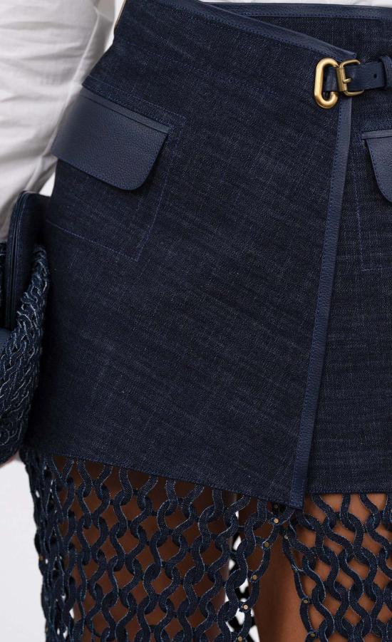  논살란트 레이블 데님 스커트 넌샬런트 라벨 브리아 스커트 데님 - NONCHALANT LABEL