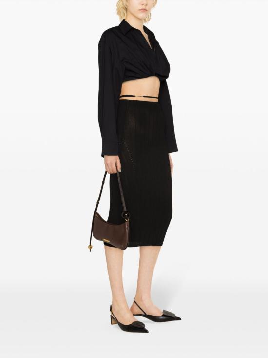 25SS 자크뮈스 미디 스커트 241KN362 2358990 Black - JACQUEMUS