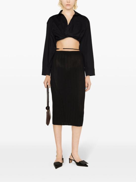 25SS 자크뮈스 미디 스커트 241KN362 2358990 Black - JACQUEMUS