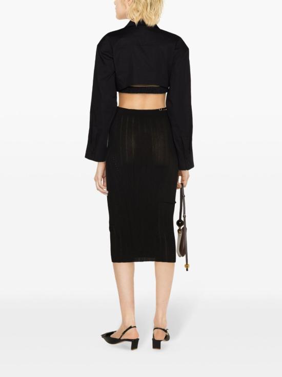 25SS 자크뮈스 미디 스커트 241KN362 2358990 Black - JACQUEMUS
