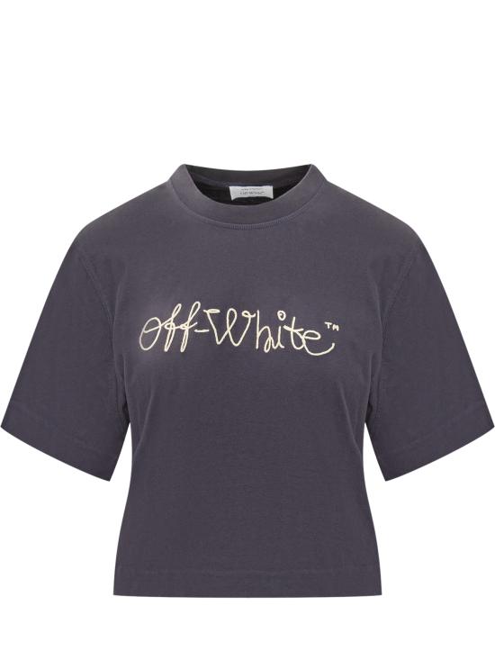 25FW 오프화이트 반팔 티셔츠 OWAA090F25JER003 4C19 DARK SAPPHIRE