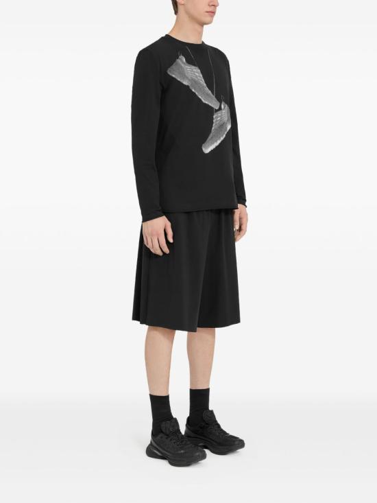 25SS MM6 X 살로몬 반팔 티셔츠 SH0GC0052 M20101900 Black - MM6 X SALOMON