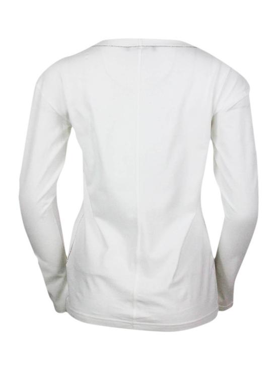 25FW 파비아나 필리피 반팔 티셔츠 JED274F599D6160142 White - FABIANA FILIPPI