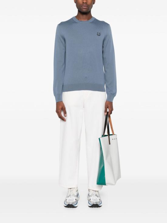 25SS 메종키츠네 볼드 폭스 헤드 패치 레귤러 MM00815 KT10360075 Blue - MAISON KITSUNE