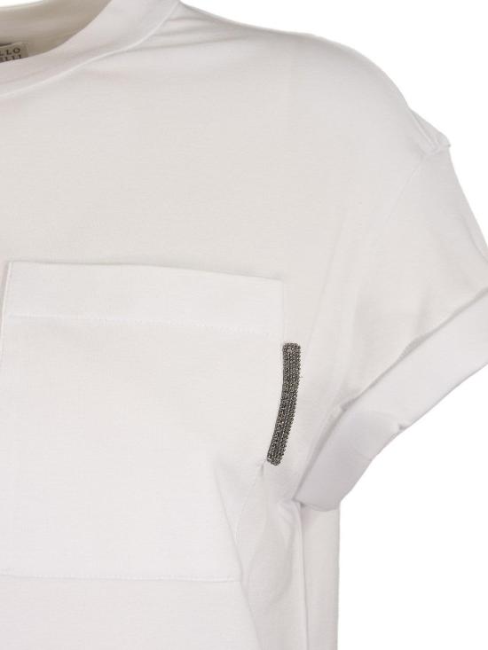  브루넬로 쿠치넬리 체스트 포켓 M0T18BB300C159 White - BRUNELLO CUCINELLI