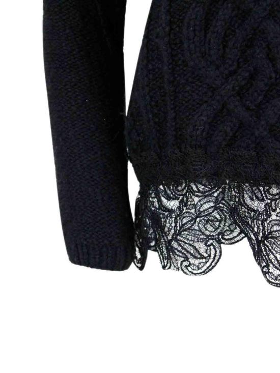 25FW 에르마노 설비노 스웨터 D335M319APUCB10602 Black - ERMANNO SCERVINO