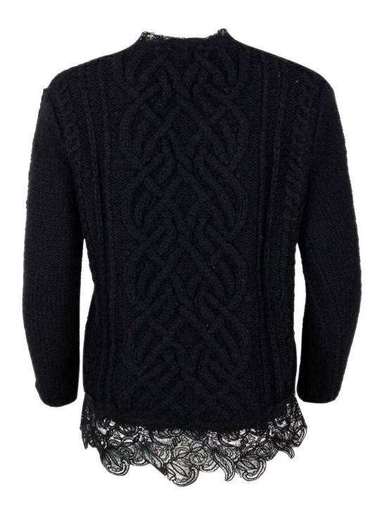 25FW 에르마노 설비노 스웨터 D335M319APUCB10602 Black - ERMANNO SCERVINO