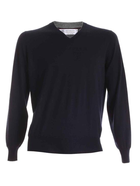  브루넬로 쿠치넬리 스웨터 M2300162CW425 Blue