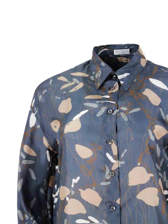  브루넬로 쿠치넬리 블라우스 MD982NP816C6610 Blue - BRUNELLO CUCINELLI