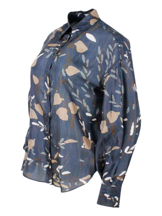  브루넬로 쿠치넬리 블라우스 MD982NP816C6610 Blue - BRUNELLO CUCINELLI