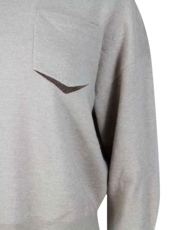 25FW 브루넬로 쿠치넬리 스웨터 M12186500C9504 Beige - BRUNELLO CUCINELLI