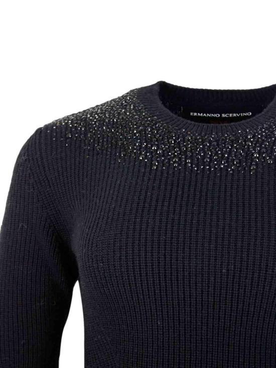 25FW 에르마노 설비노 스웨터 D355M343CTGXB95708 Black - ERMANNO SCERVINO