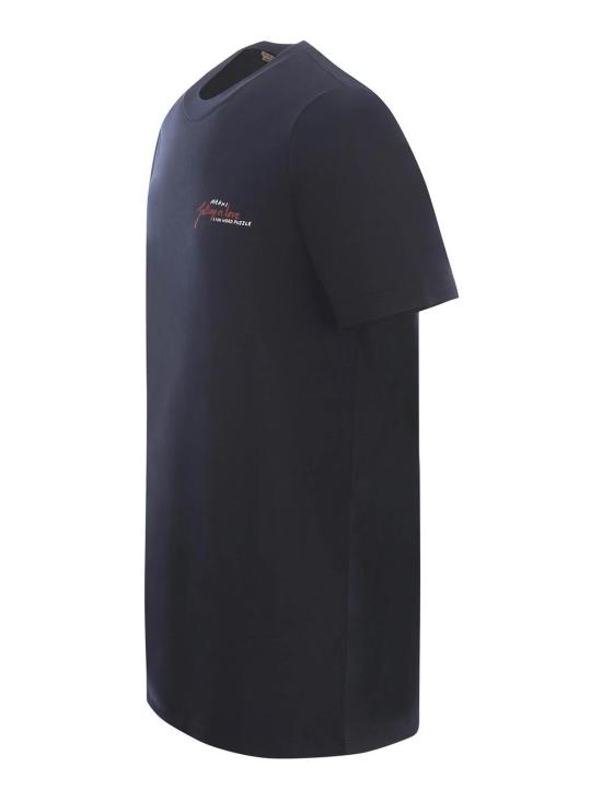  마르니 반팔 티셔츠 HUMU0198PGUSCV37H3B99 Blue - MARNI