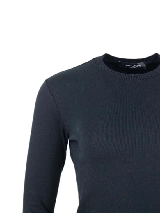 25FW 파비아나 필리피 반팔 티셔츠 JED214F399I963825 Black - FABIANA FILIPPI