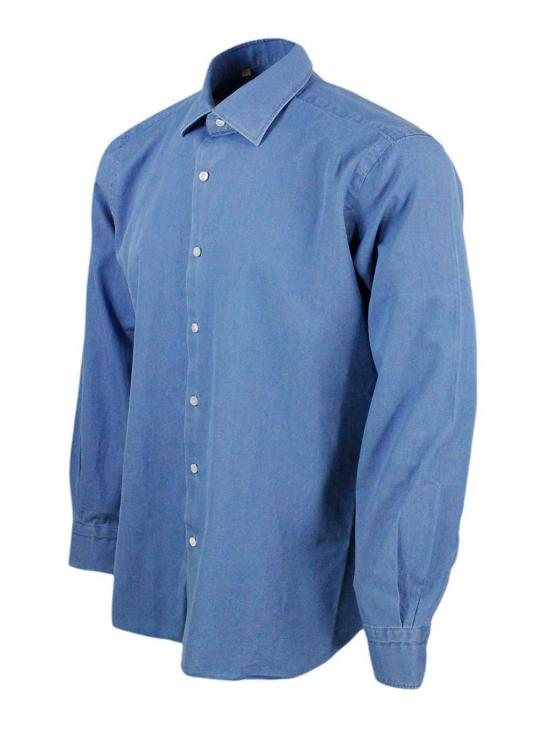  발바 데님 셔츠 K1U10PZ01PZ998U002 Light Wash - BARBA