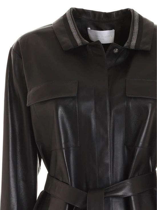  파비아나 필리피 가죽 자켓 PLD271W272F263825 Black - FABIANA FILIPPI