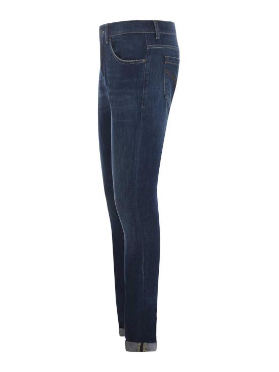  돈답 스트레이트 팬츠 UP232DS0107GD4800 BLUE - DONDUP