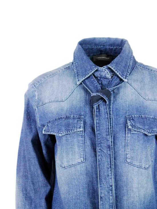  로레나안토니아찌 셔츠 A2460CA06A0575 Medium Wash - LORENA ANTONIAZZI