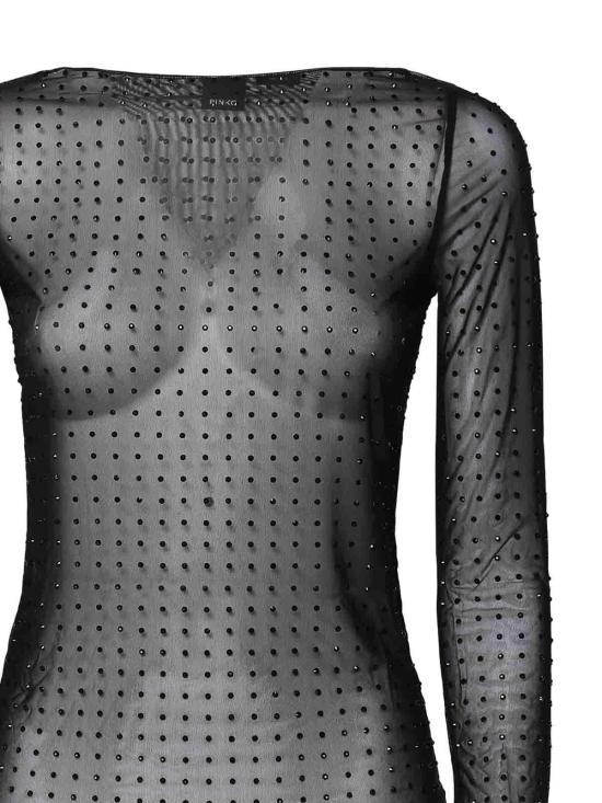 25FW 핑코 긴팔 티셔츠 103911A220Z99 Black - PINKO