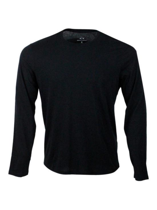 25FW 알마니 반팔 티셔츠 8NZM77ZJA5Z1200 Black