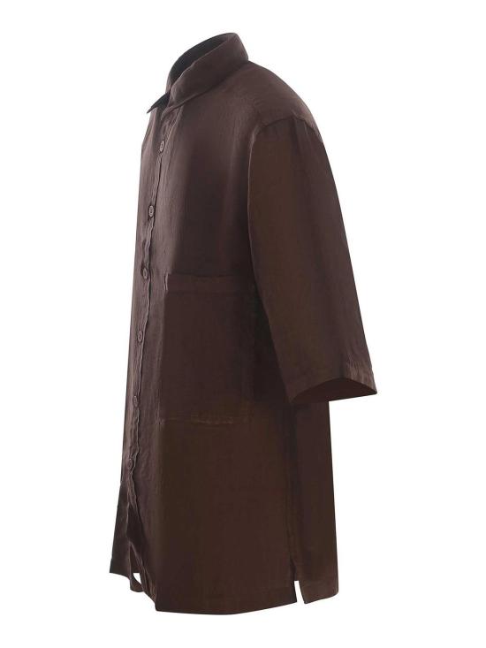  코스투메인 반팔 셔츠 W67CIOCCOLATO Brown - COSTUMEIN