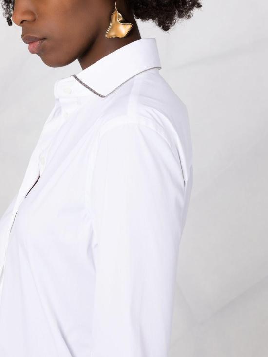  브루넬로 쿠치넬리 모닐리 체인 장식 긴소매 M0091NB426C159 White - BRUNELLO CUCINELLI