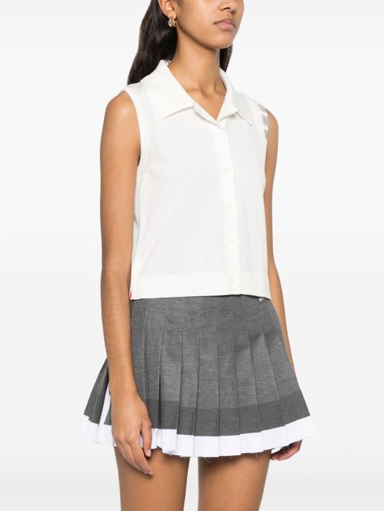 25SS 톰브라운 민소매 티셔츠 FKL002A Y3036100 White - THOM BROWNE