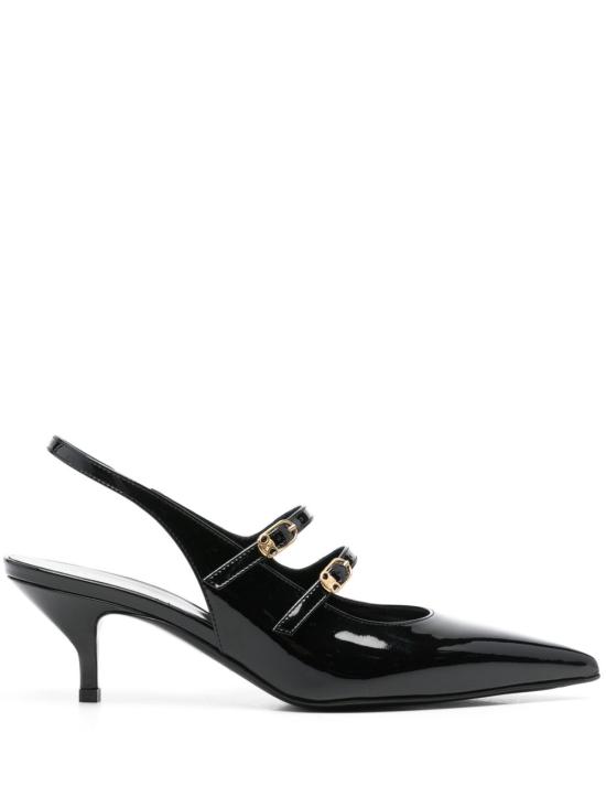 25SS 셀린느 주디 더블 스트랩 페이턴트 카프스킨 메리 제인 슬링백 362324582C 38NO Black