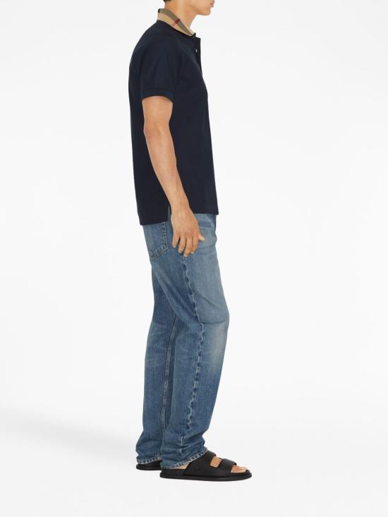 25FW 버버리 코튼 폴로 셔츠 8072661 B3590 Blue - BURBERRY