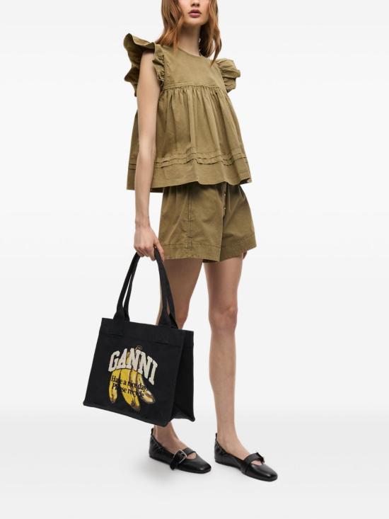 25FW 가니 토트백 A6897 099 Black - GANNI