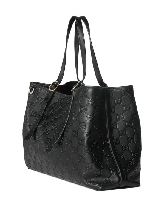 25FW 구찌 GG 엠블럼 라지 토트백 815213 AAFDV1000 Black - GUCCI