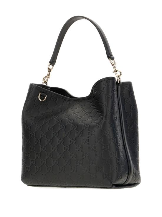 25FW 구찌 GG 엠블럼 미디움 버킷백 815103 AAFDV1000 Black - GUCCI