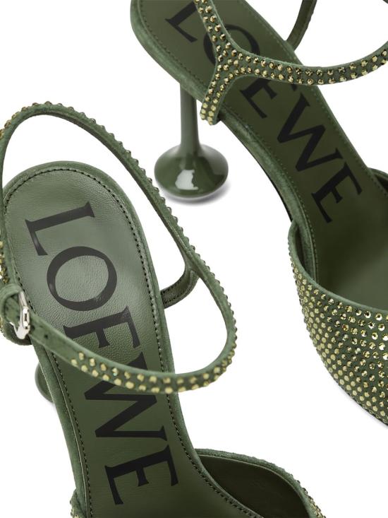 25FW 로에베 힐/펌프스 LLSTS01X25 4430 Green - LOEWE