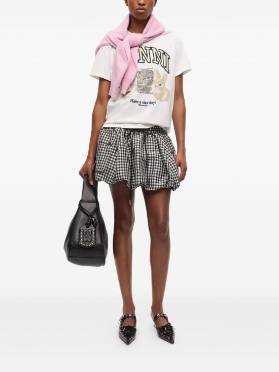 25FW 가니 반팔 티셔츠 T4237 151 White - GANNI